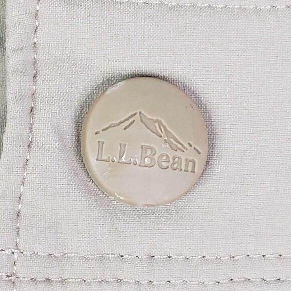 LL Bean Cargo Pants Men's Size 40x34 Tan Brown Straight Leg Nylon - Picture 4 of 9